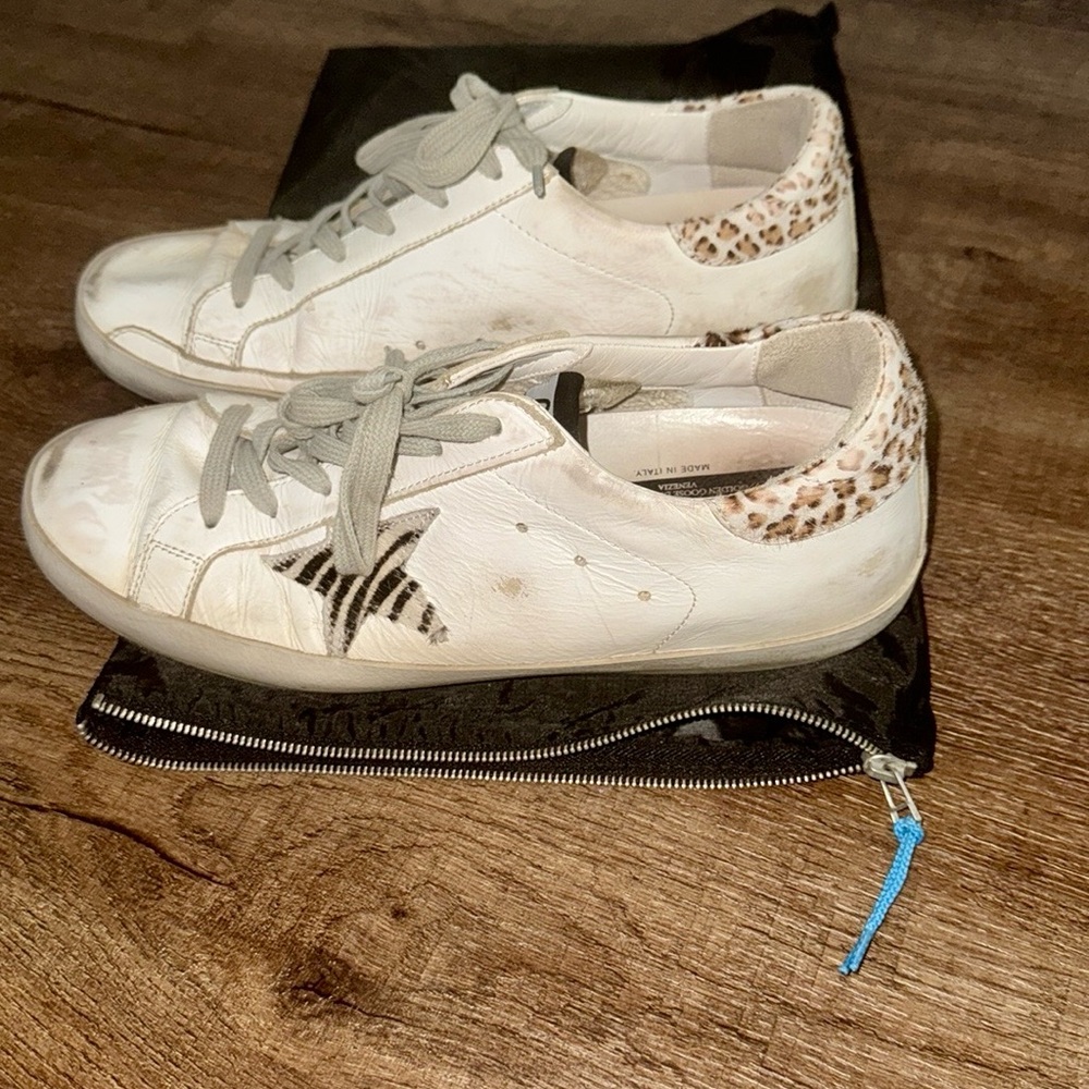 Golden Goose White and Black Sneakers - Picture 4 of 6